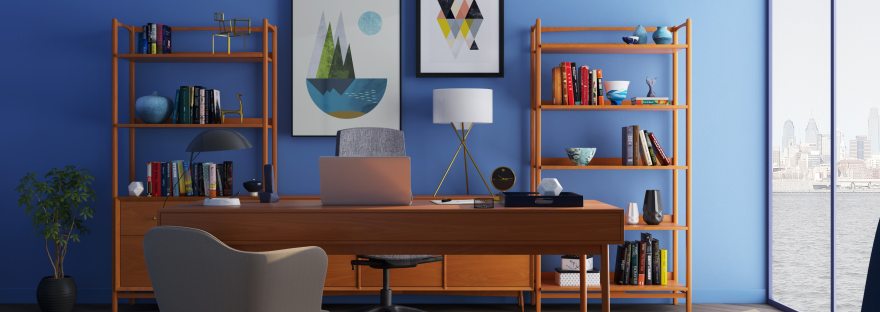 Blue interior design office - Partners in Design